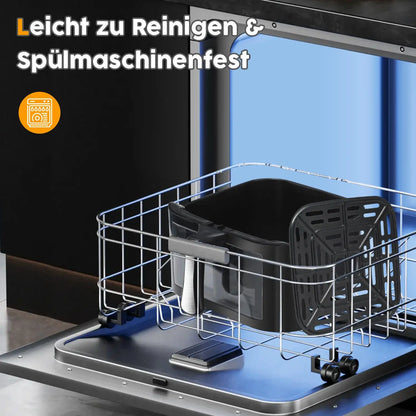 Airfryer Sans Huile 9L Grande Capacité – Cuisson Rapide, Fenêtre Transparente et 6 Programmes Automatiques